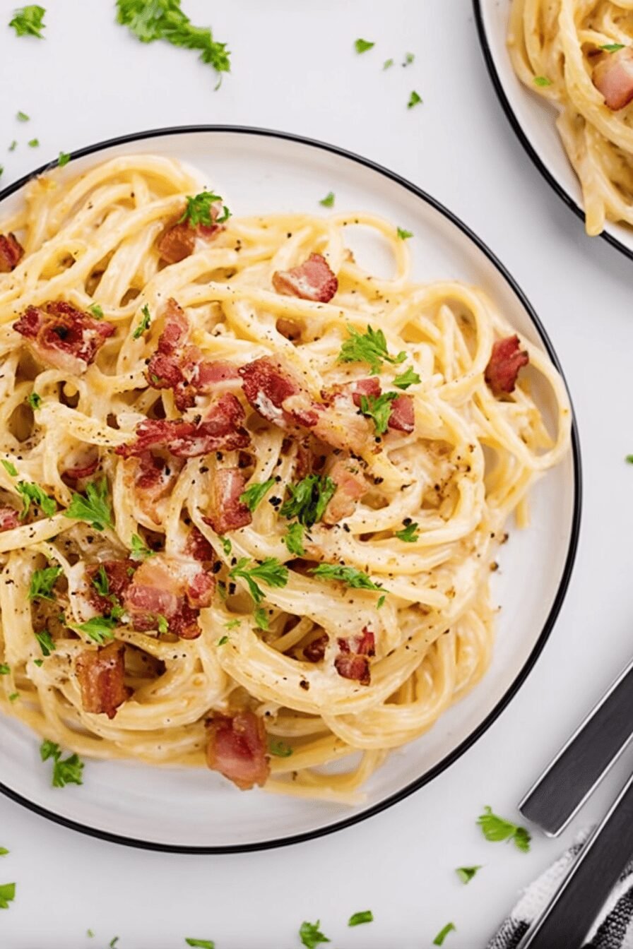 Creamy Roman Carbonara with Crispy Guanciale