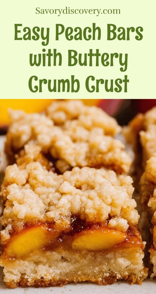 Easy Peach Bars with Buttery Crumb Crust