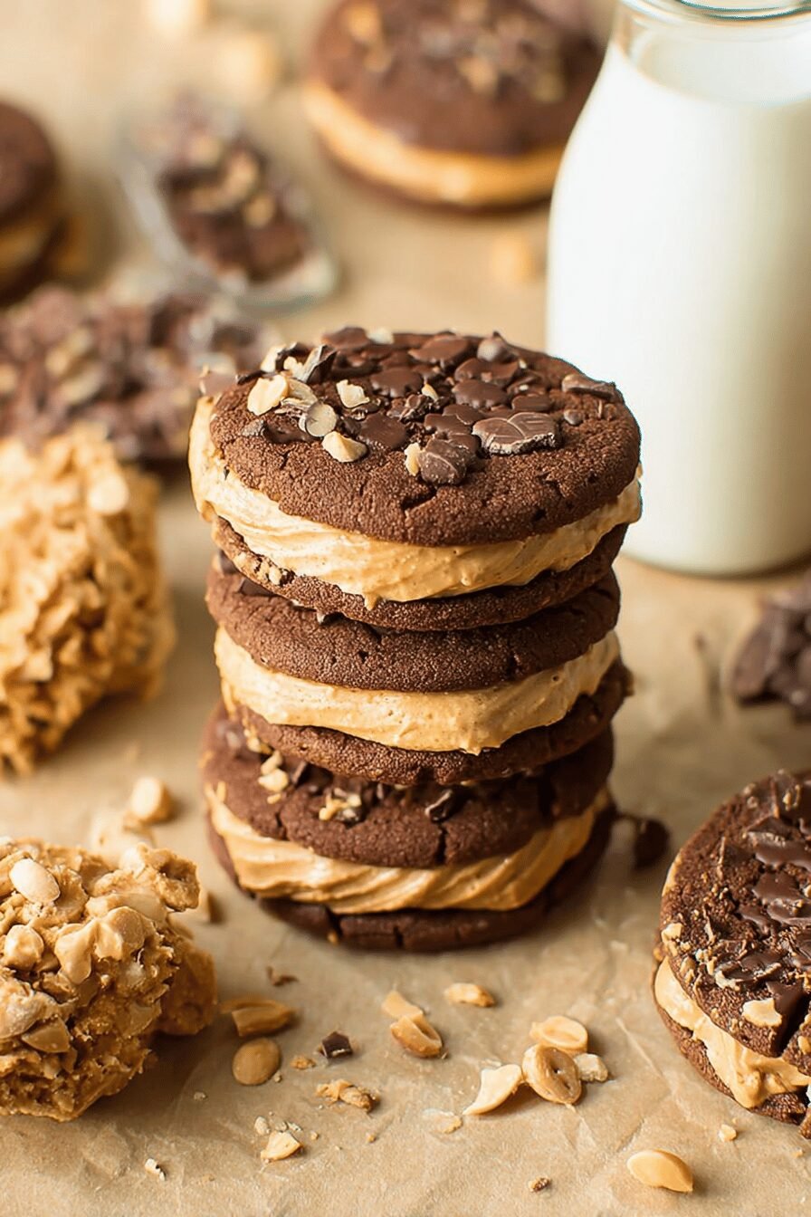 Peanut Butter Chocolate Cookie Sandwiches