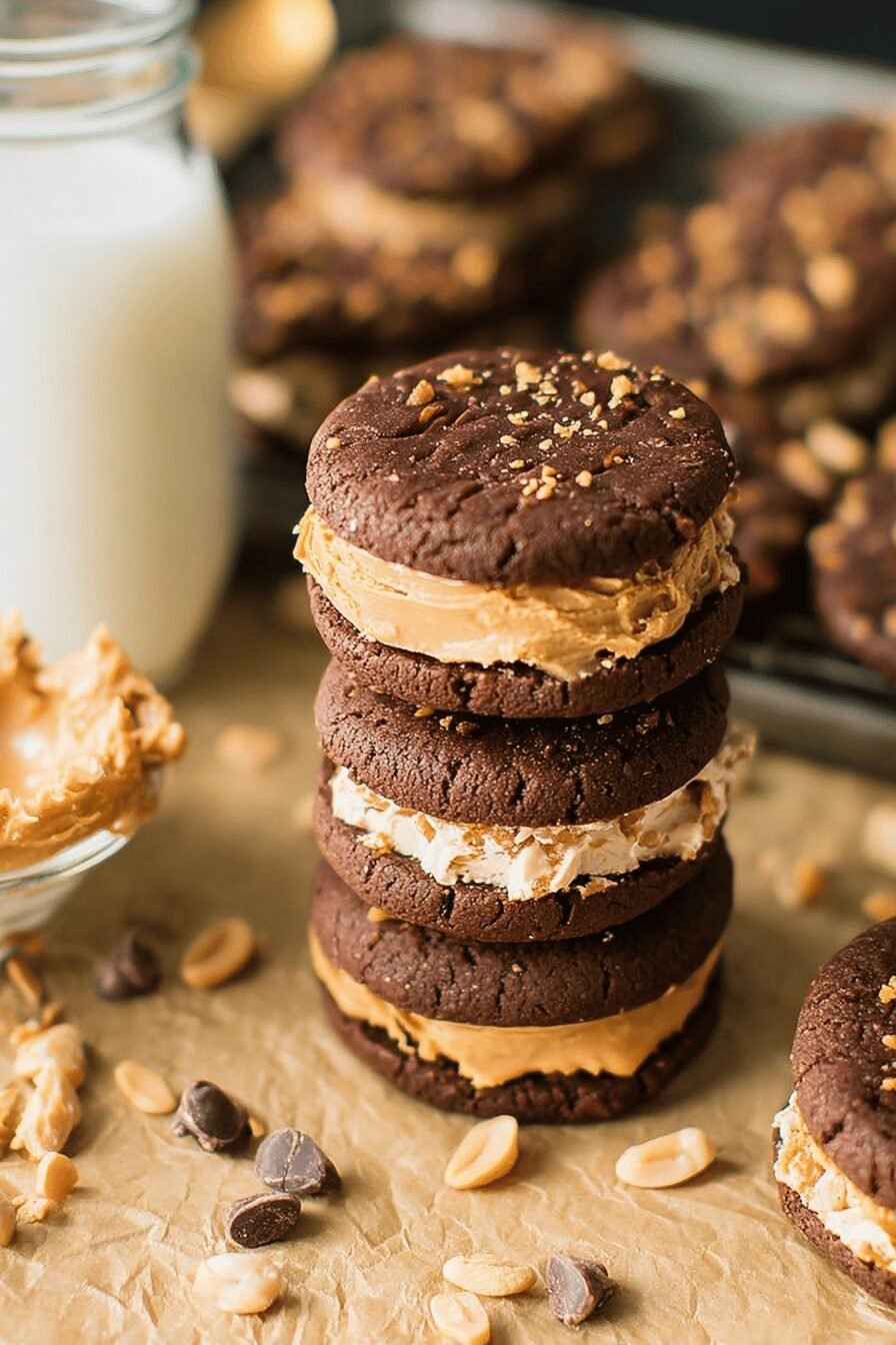 Peanut Butter Chocolate Cookie Sandwiches