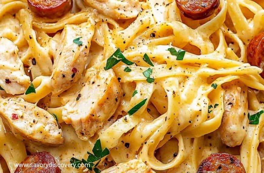 Cajun Chicken Sausage Alfredo Pasta