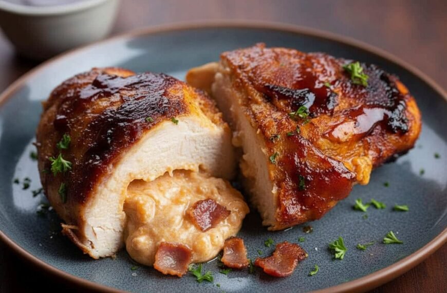Air Fryer BBQ Stuffed Chicken Breast Recipe