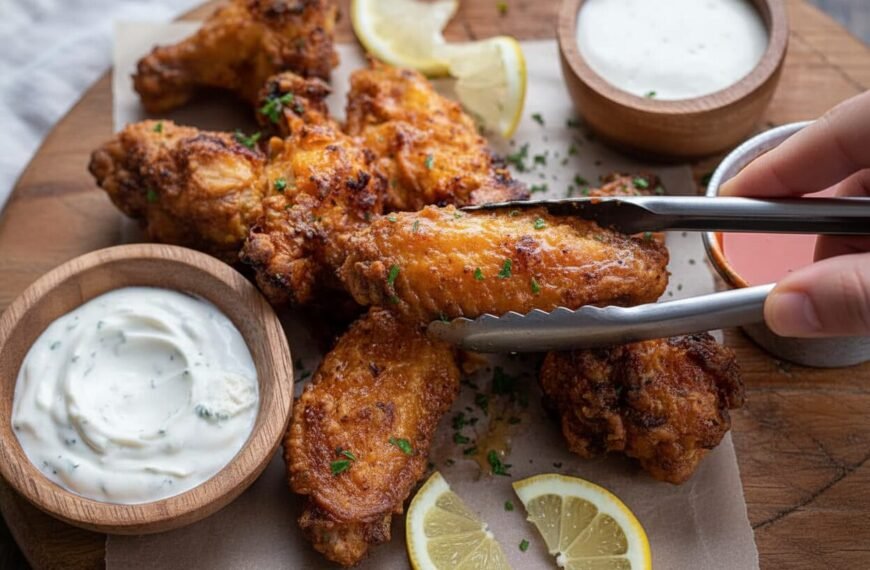 Air Fryer Buffalo Lemon Pepper Wings Recipe