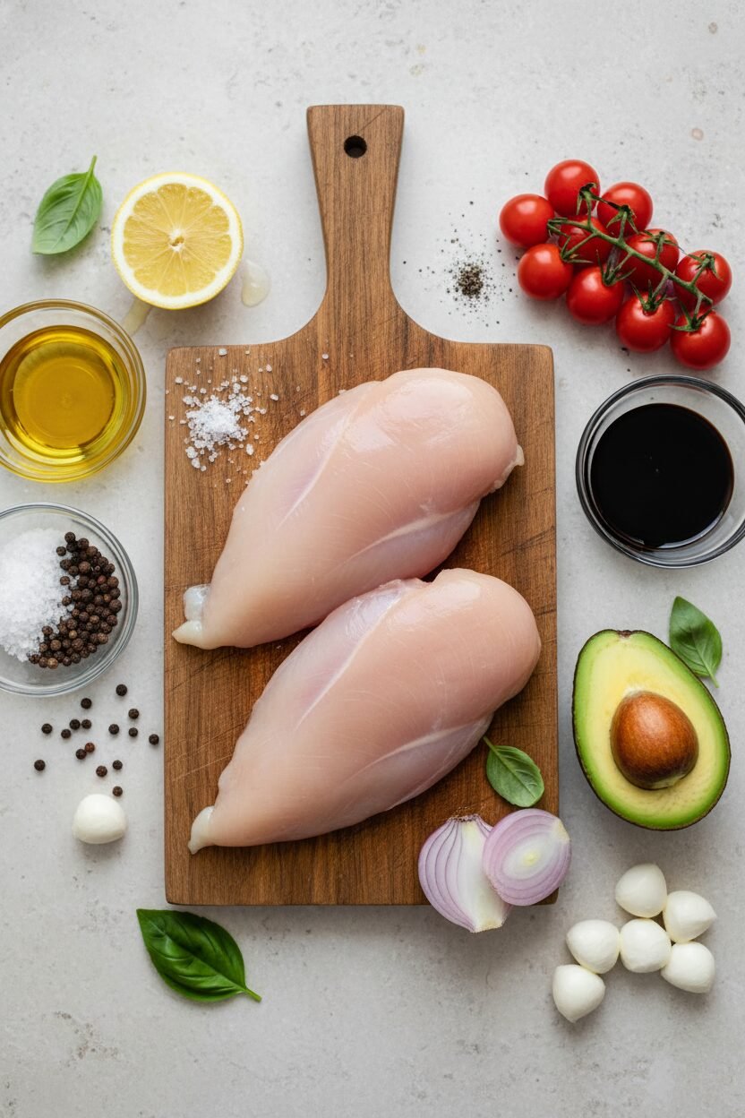 Balsamic Chicken with Caprese Salsa