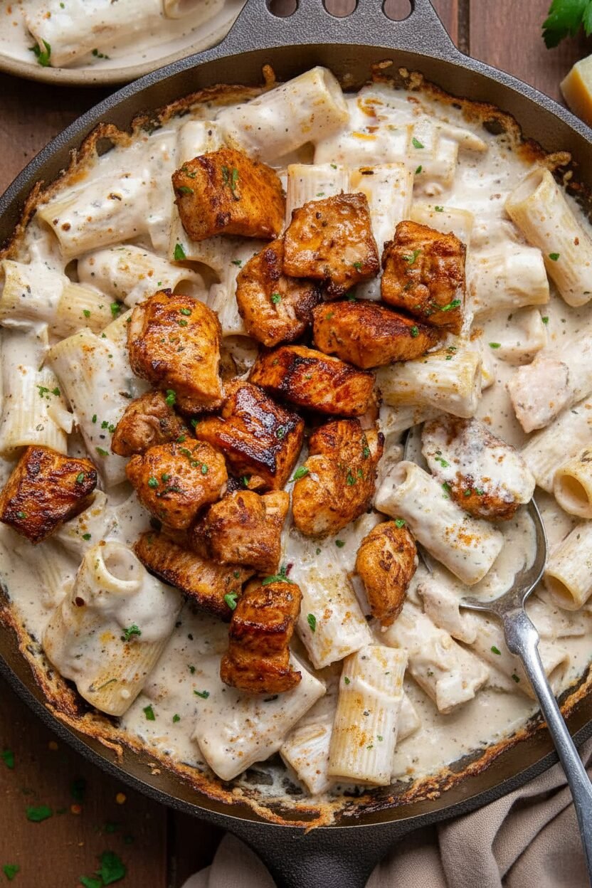 Cajun Salmon Rigatoni Pasta Recipe