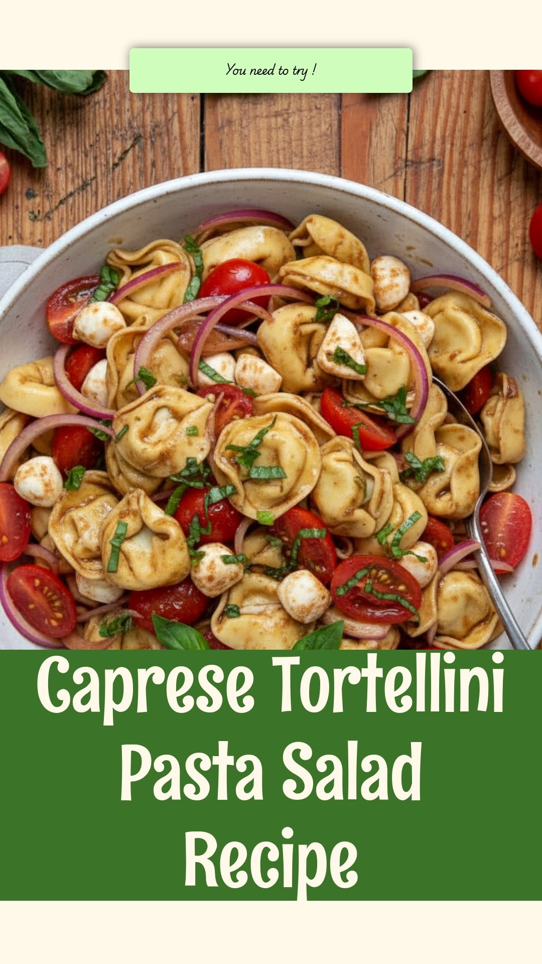 Caprese Tortellini Pasta Salad Recipe