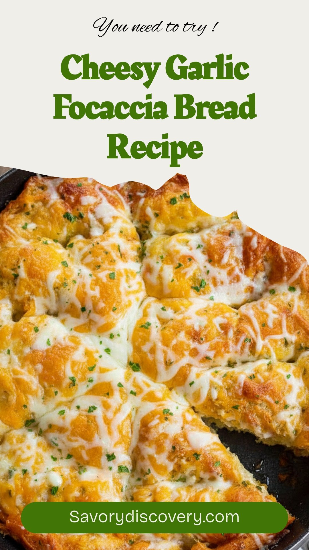 Cheesy Garlic Focaccia Bread Recipe