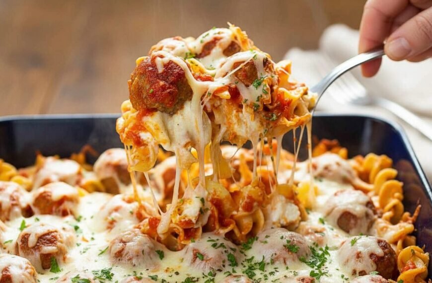 Cheesy Meatball Casserole Recipe for Dinner
