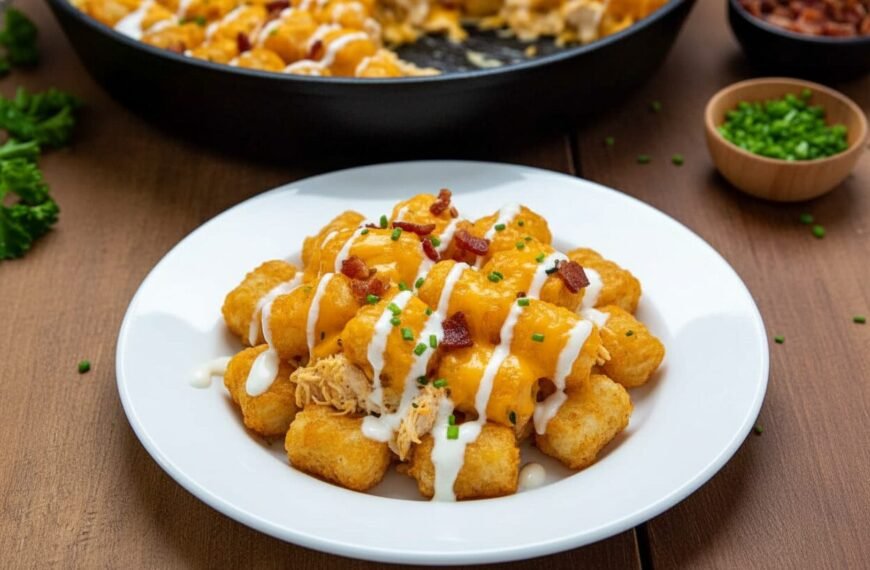 Chicken Bacon Ranch Tater Tot Casserole Recipe