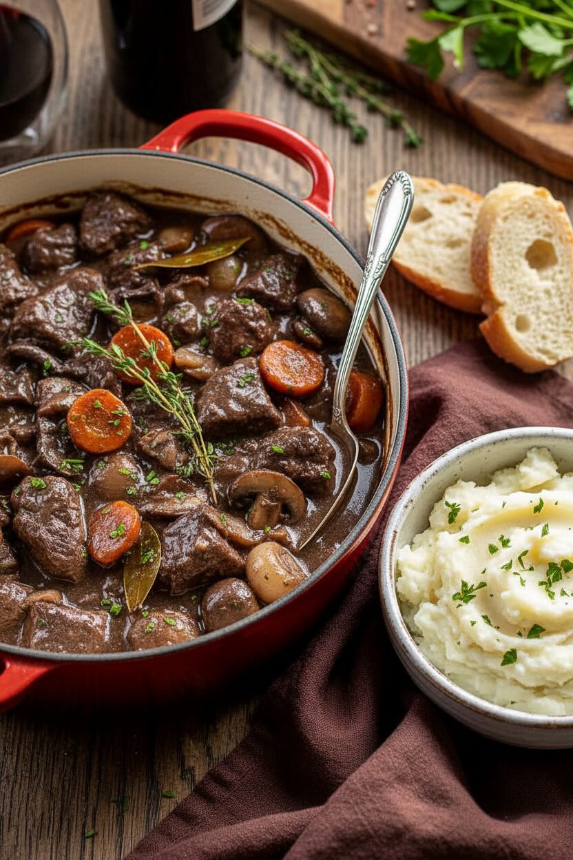 Classic French Beef Bourguignon Recipe