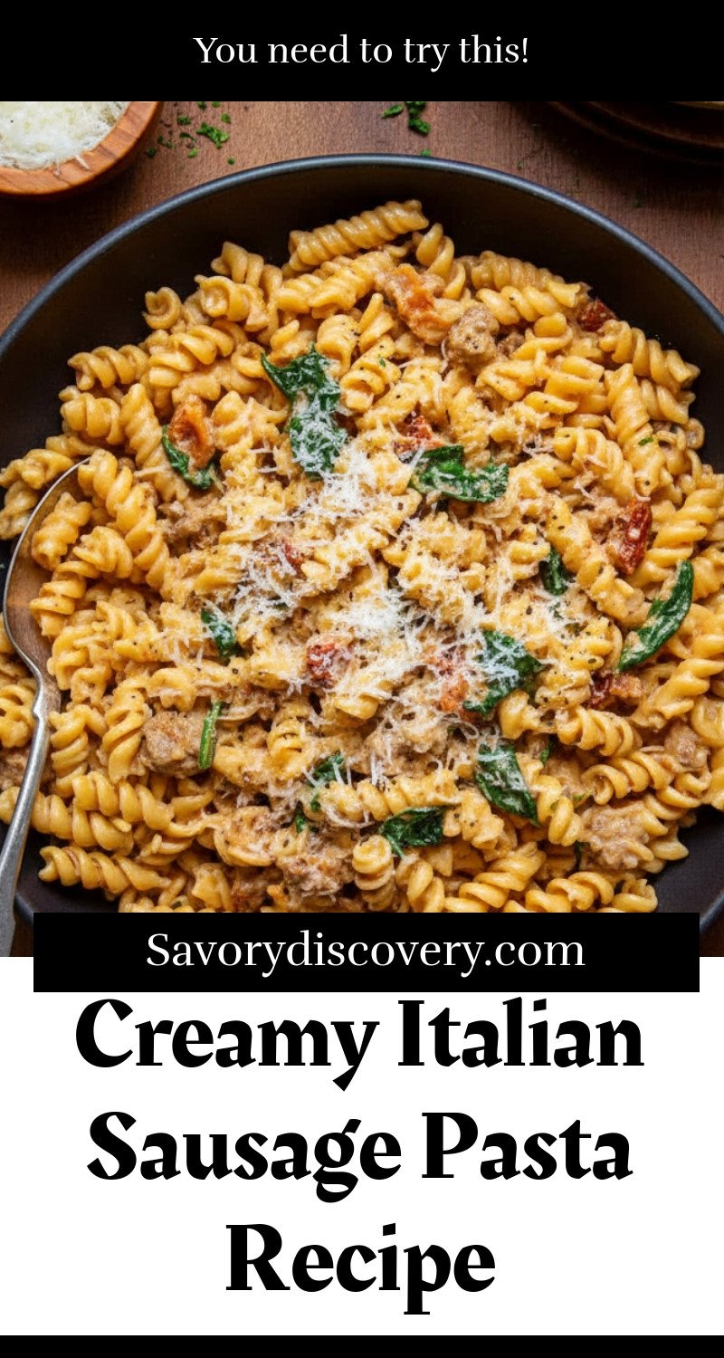 Creamy Italian Sausage Pasta Recipe