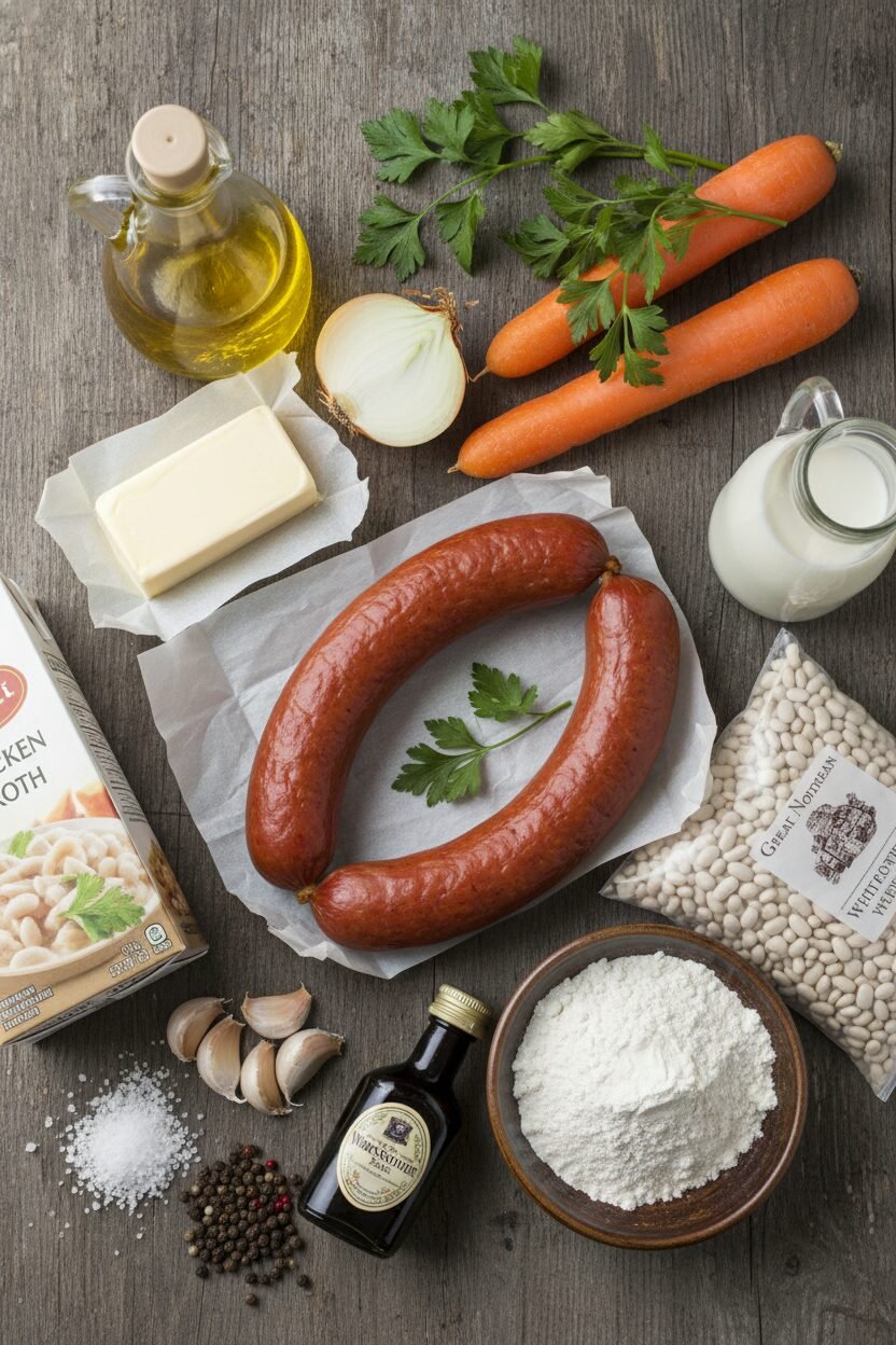 Creamy Kielbasa and Bean Soup