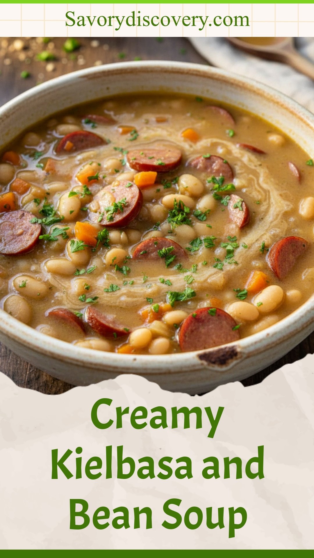 Creamy Kielbasa and Bean Soup