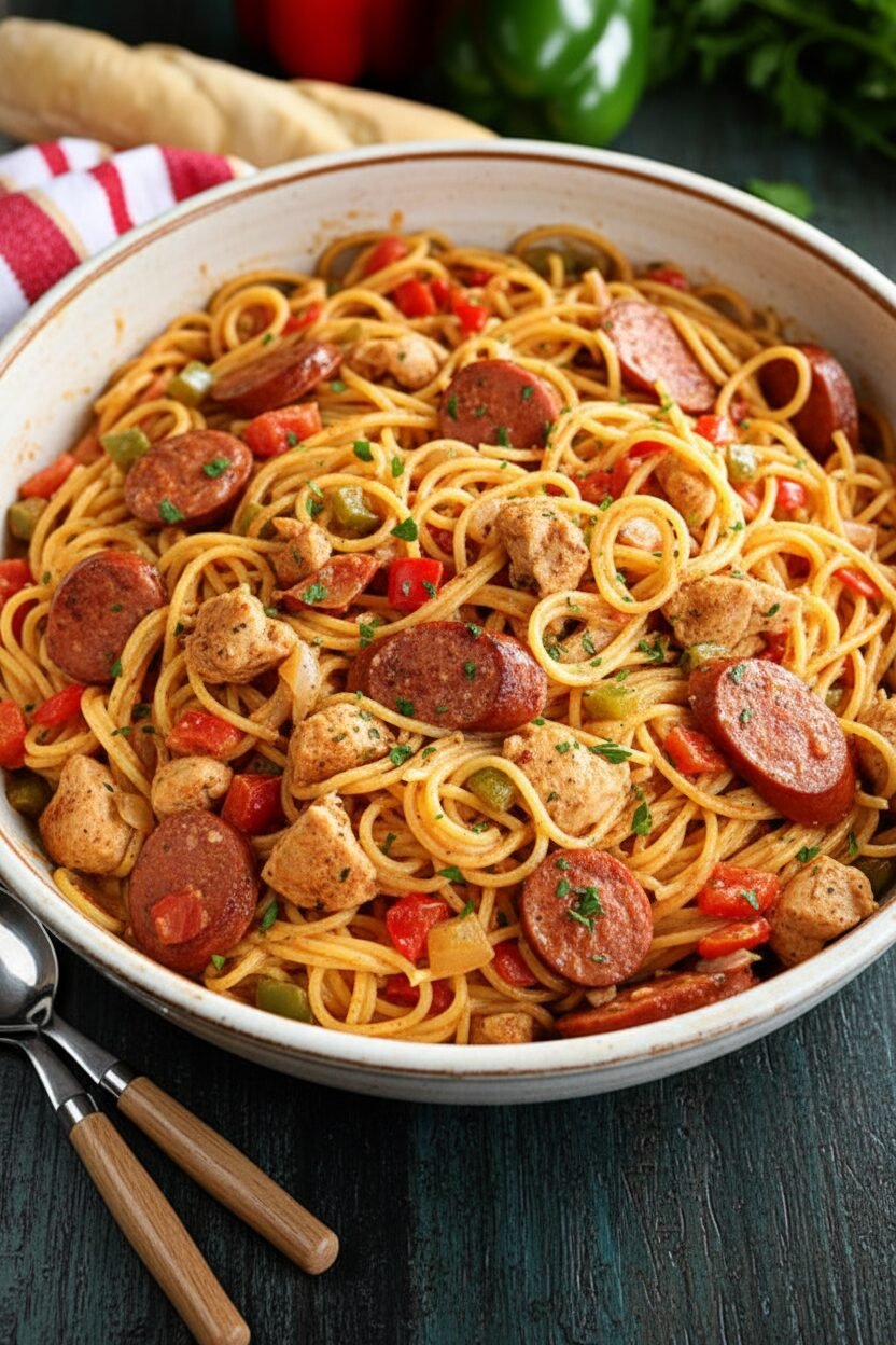 Creamy One Pot Jambalaya Pasta Recipe