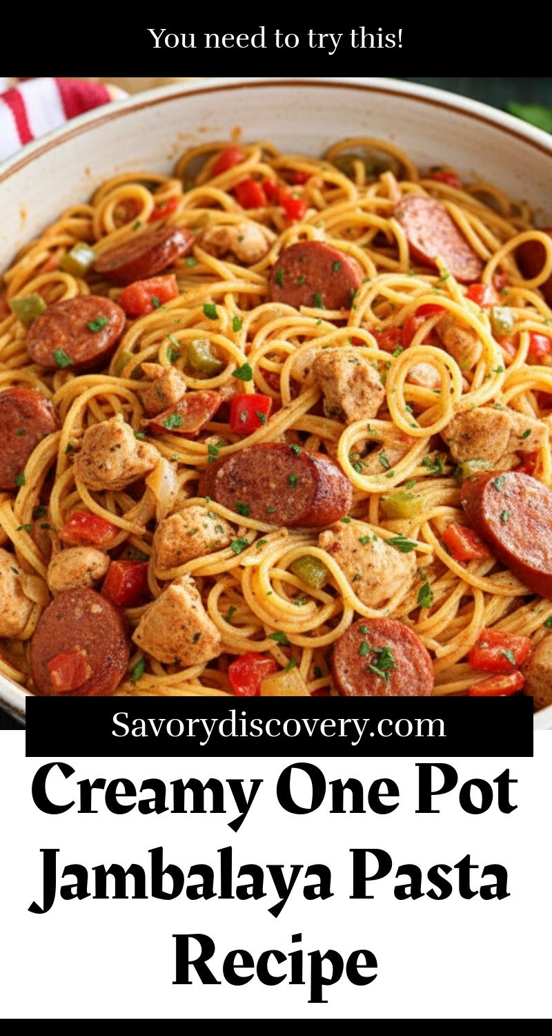 Creamy One Pot Jambalaya Pasta Recipe