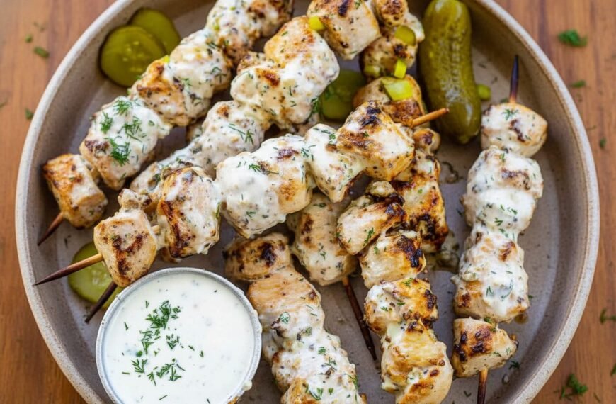 Dill Pickle Ranch Chicken Skewers Recipe