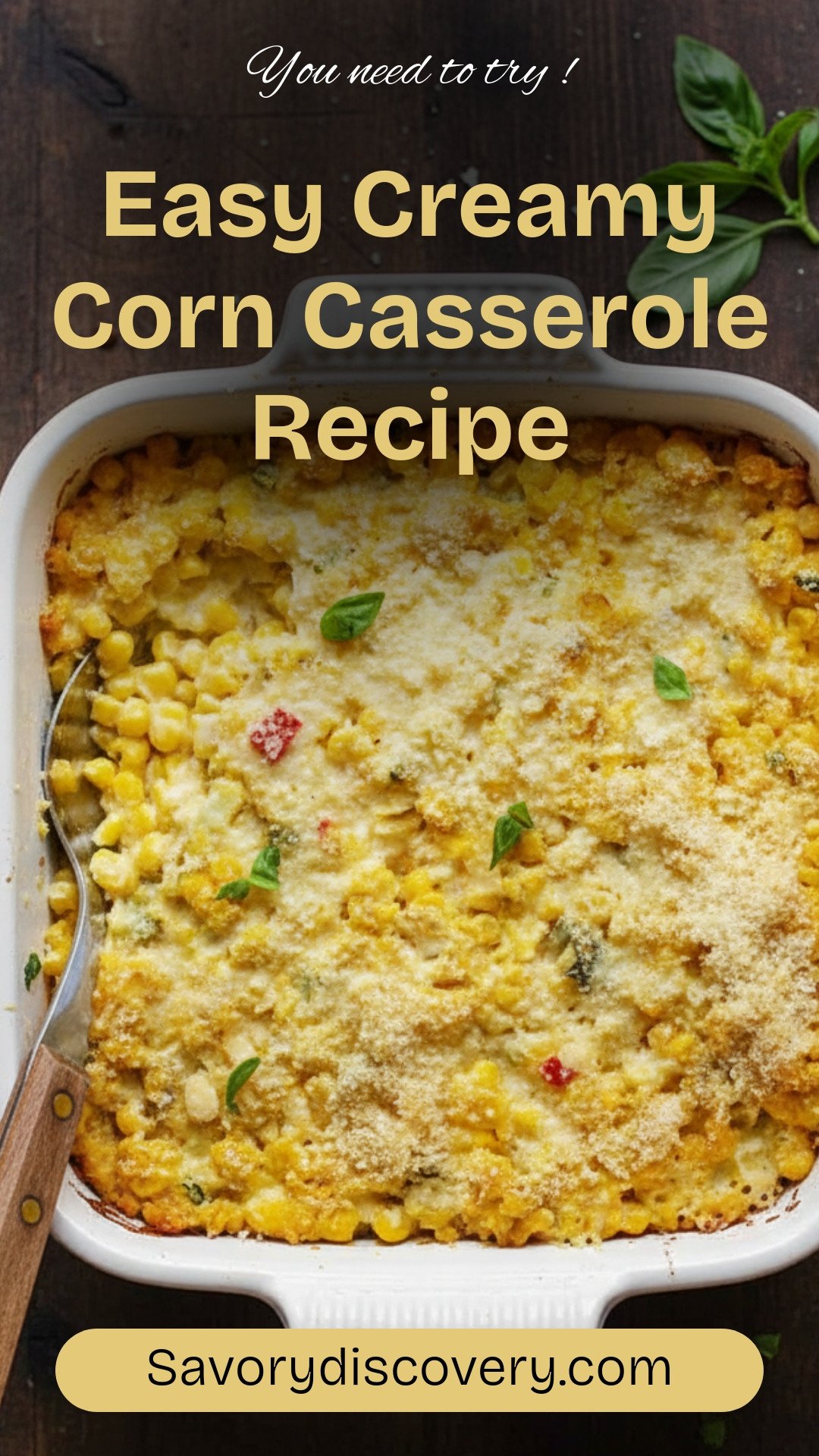 Easy Creamy Corn Casserole Recipe