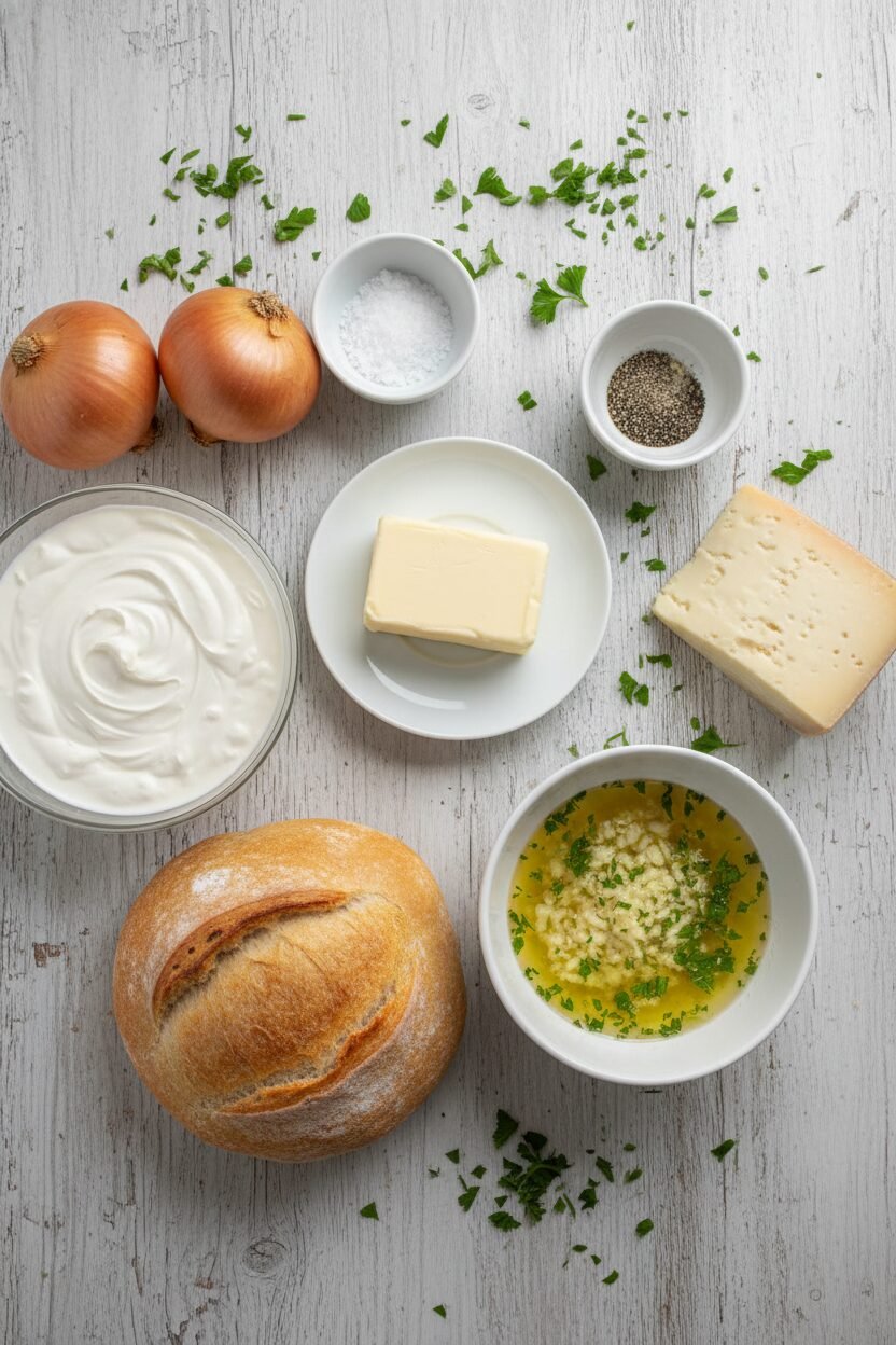 French Onion and Garlic Bread Recipe