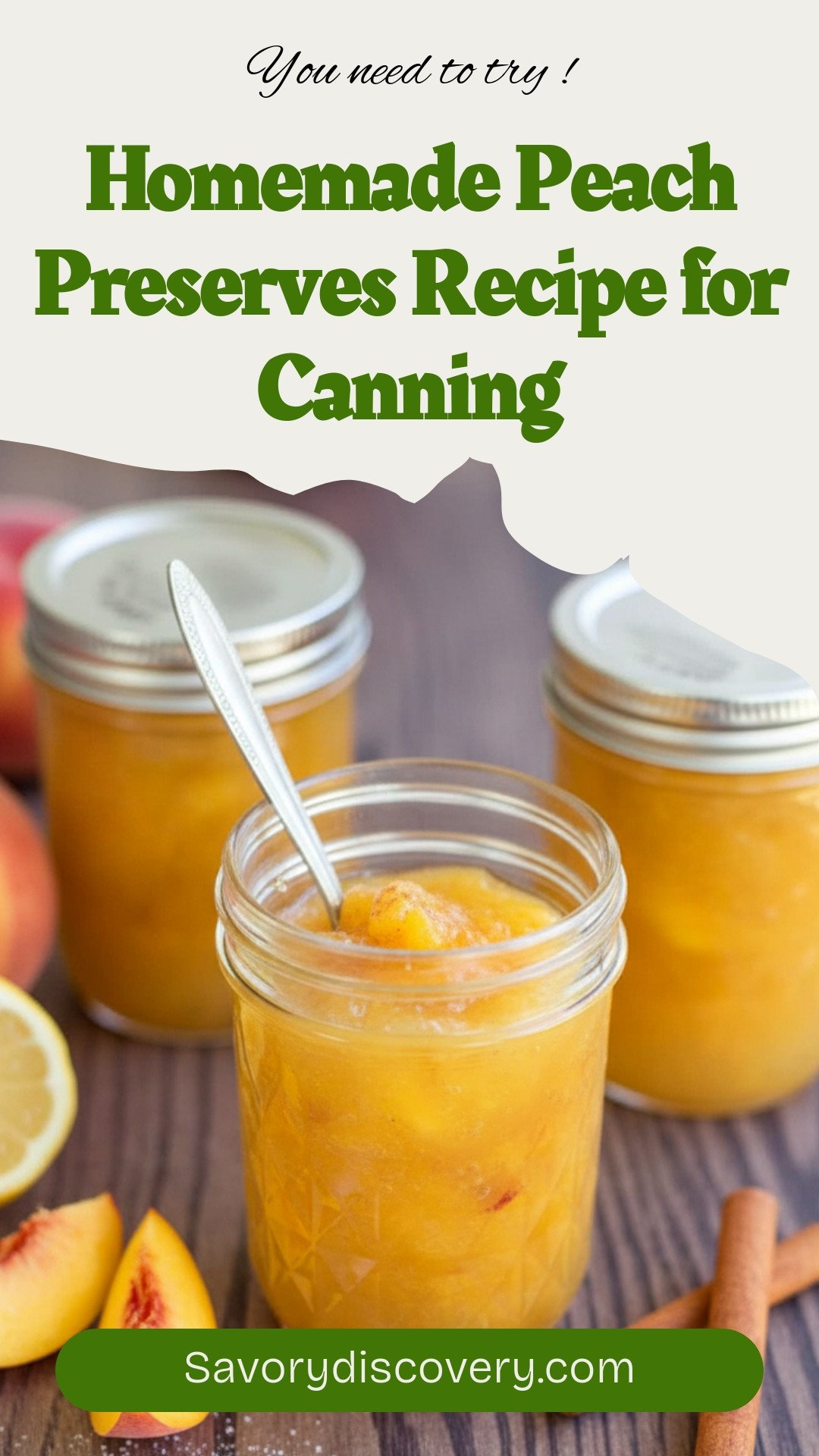 Homemade Peach Preserves Recipe for Canning