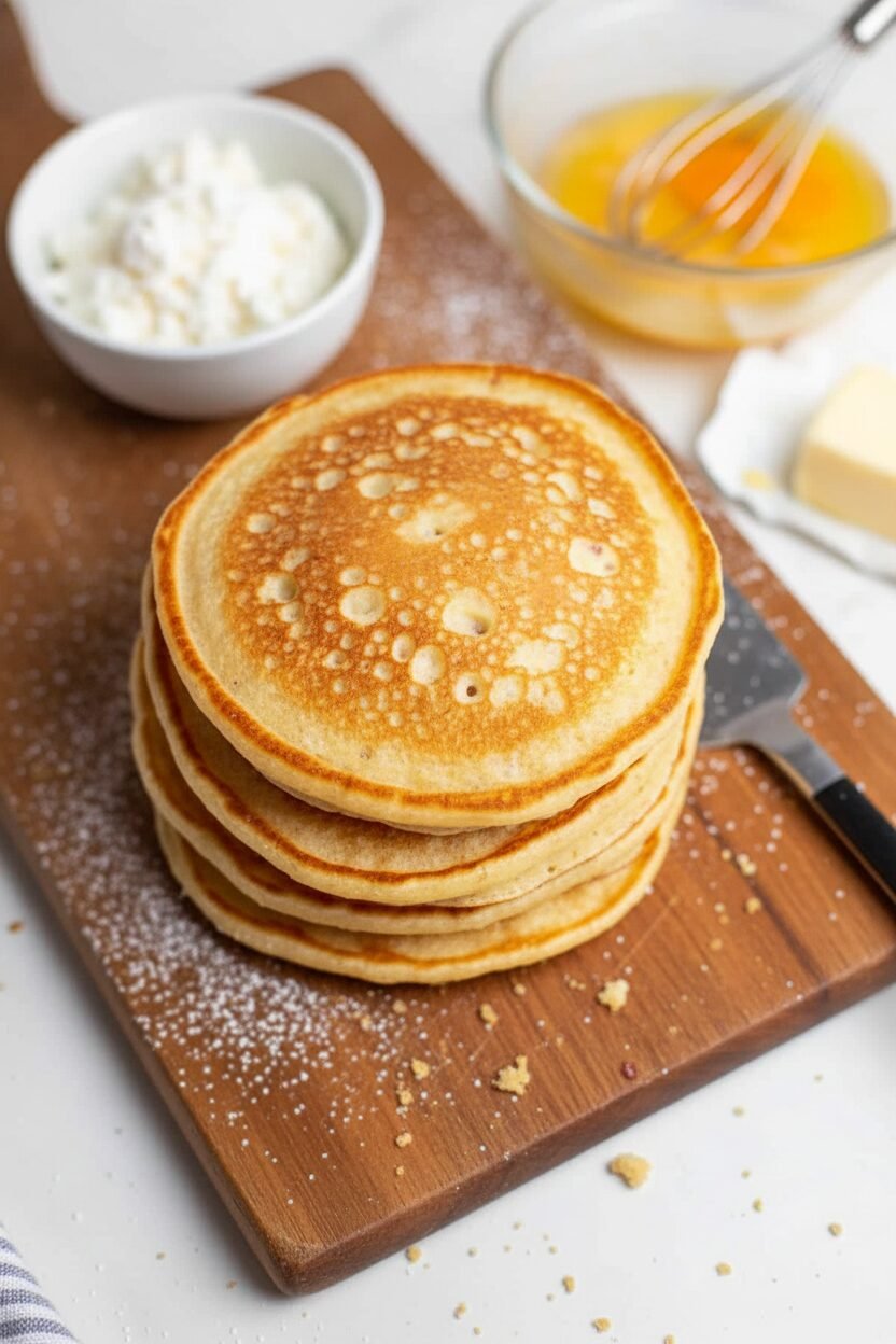 Light Fluffy Ricotta Cheese Pancakes Recipe