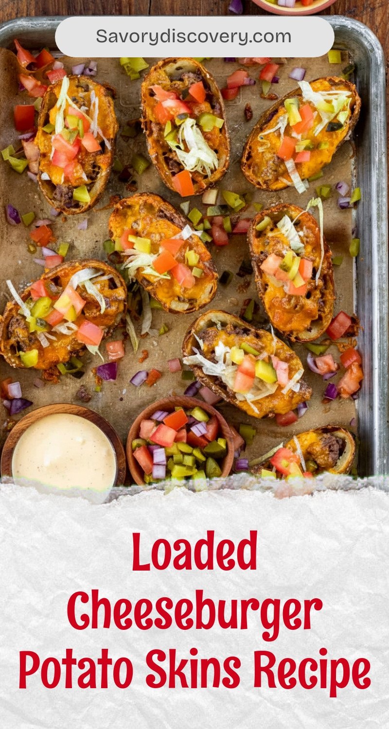 Loaded Cheeseburger Potato Skins Recipe