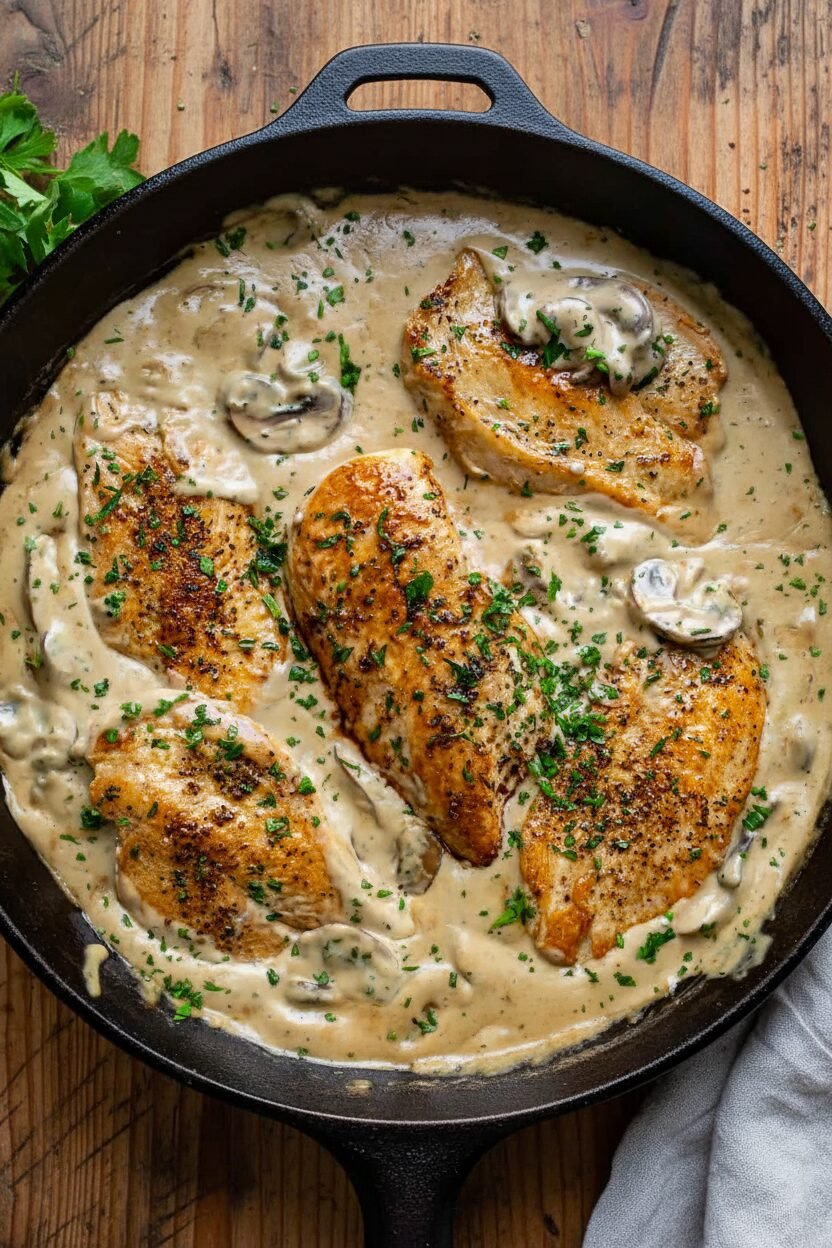 Mushroom Chicken Recipe for Creamy Dinner
