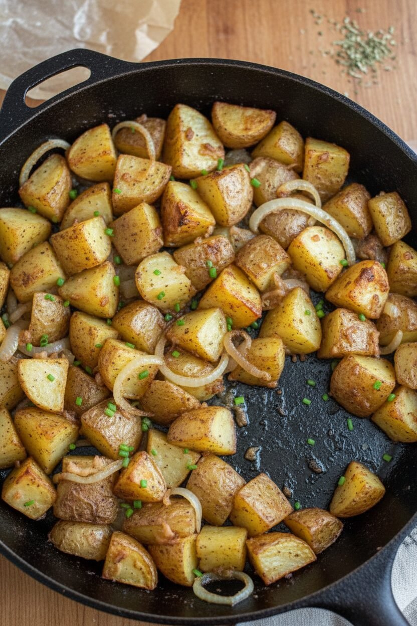 Onion Roasted Potatoes and Our Visitor