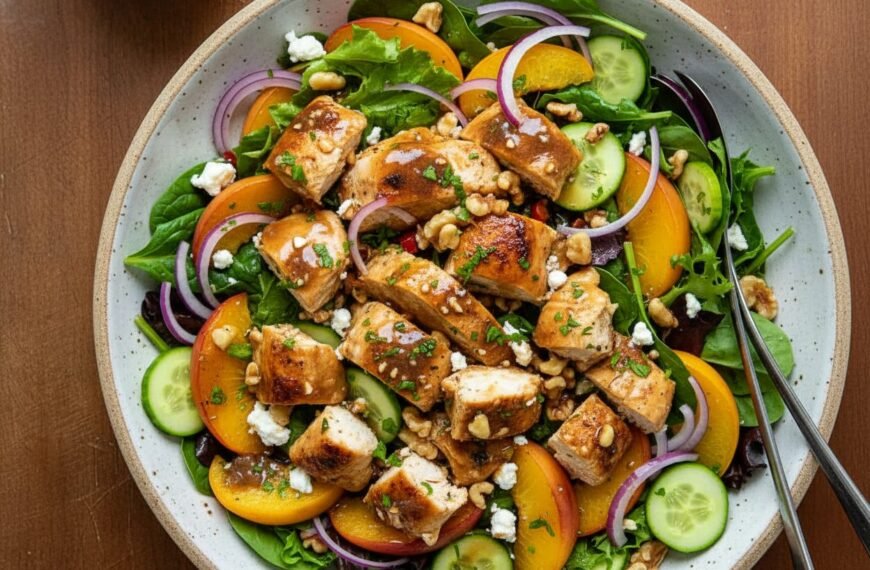 Roasted Peach Chicken Salad Recipe