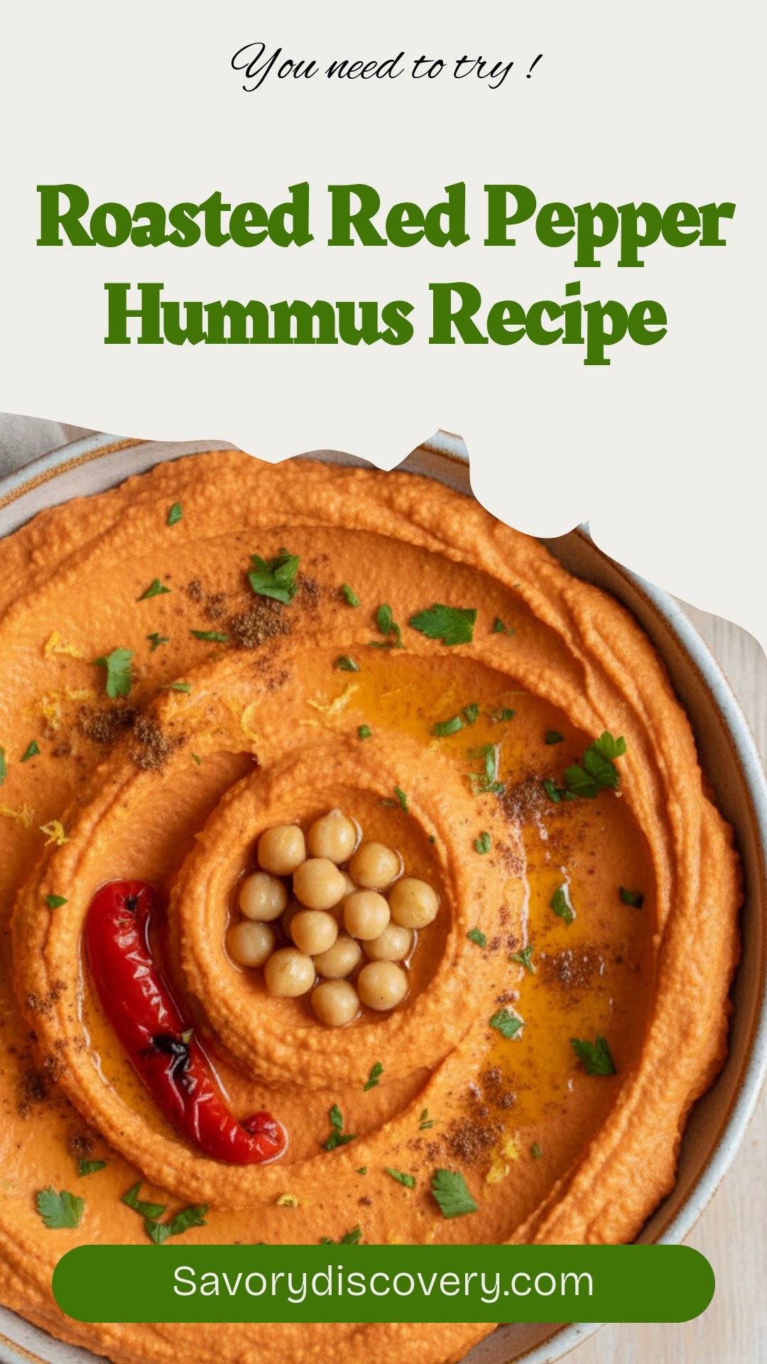 Roasted Red Pepper Hummus Recipe