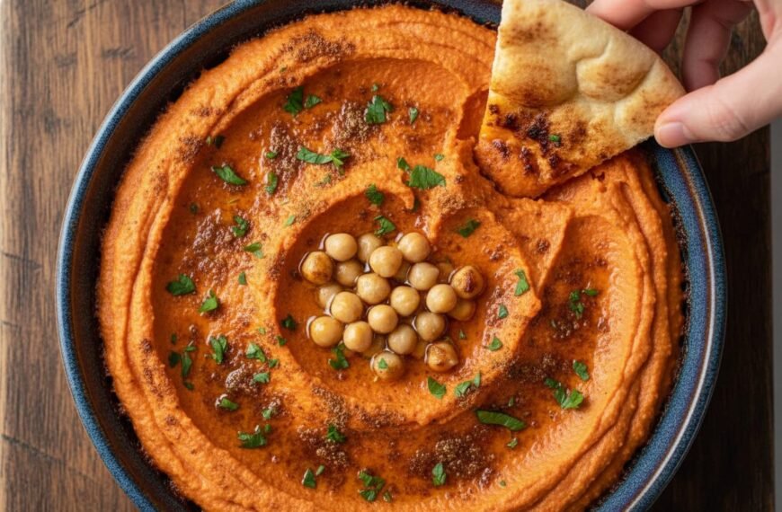 Roasted Red Pepper Hummus Recipe