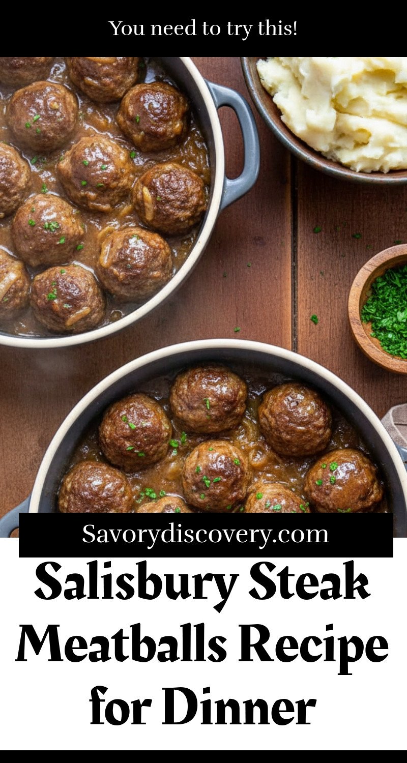 Salisbury Steak Meatballs Recipe for Dinner
