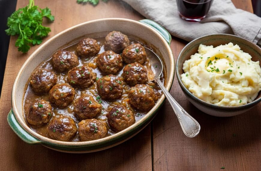 Salisbury Steak Meatballs Recipe for Dinner