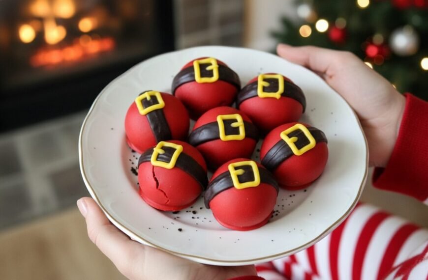 Santa Belly Oreo Cookie Ball Treats