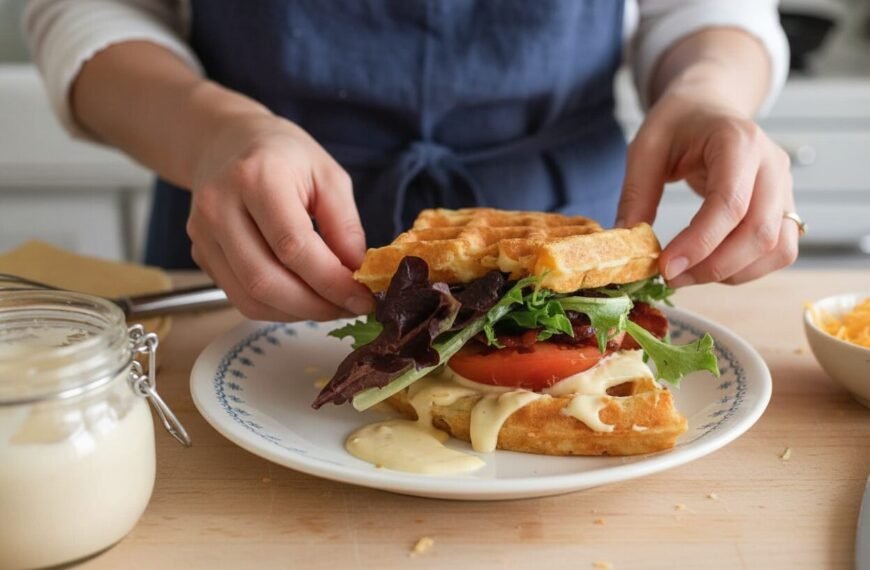Savory Sourdough Cheddar Cheese Waffles Recipe