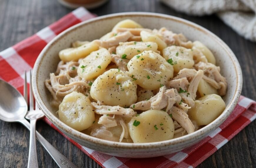 Slow Cooker Chicken Dumplings for a Snow Day