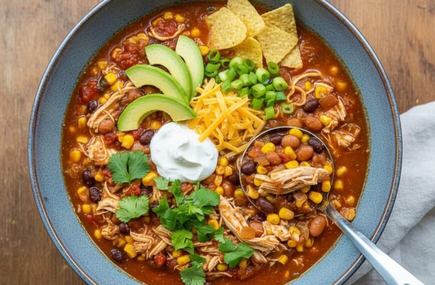 Slow Cooker Chicken Taco Soup Recipe
