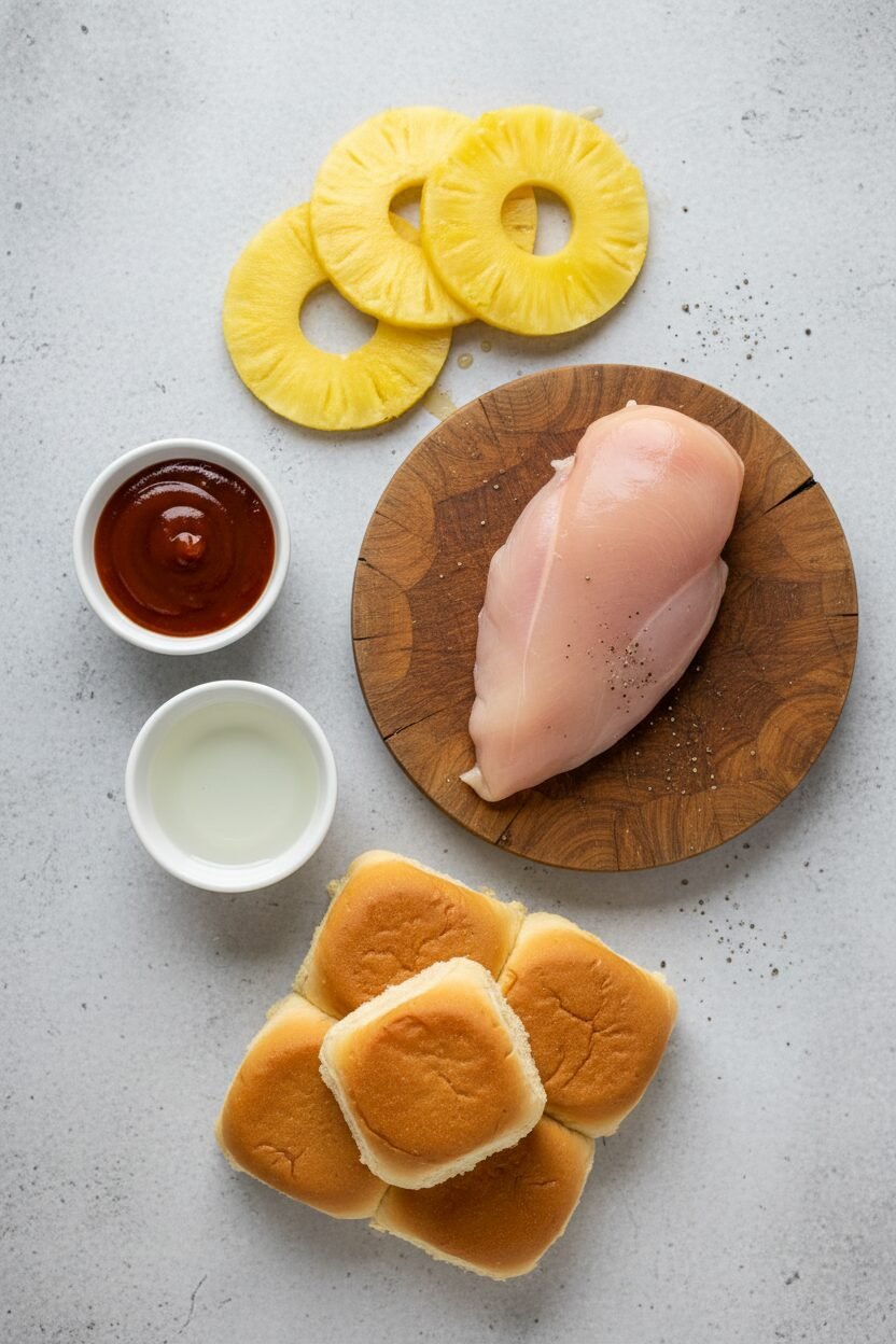 Slow Cooker Pineapple Chicken Sliders Recipe