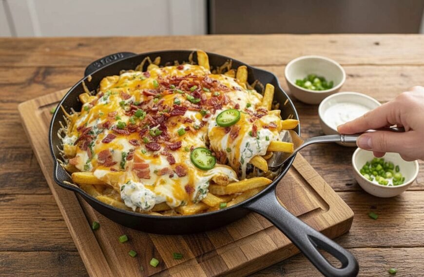 Spicy Jalapeno Popper Cheesy Fries