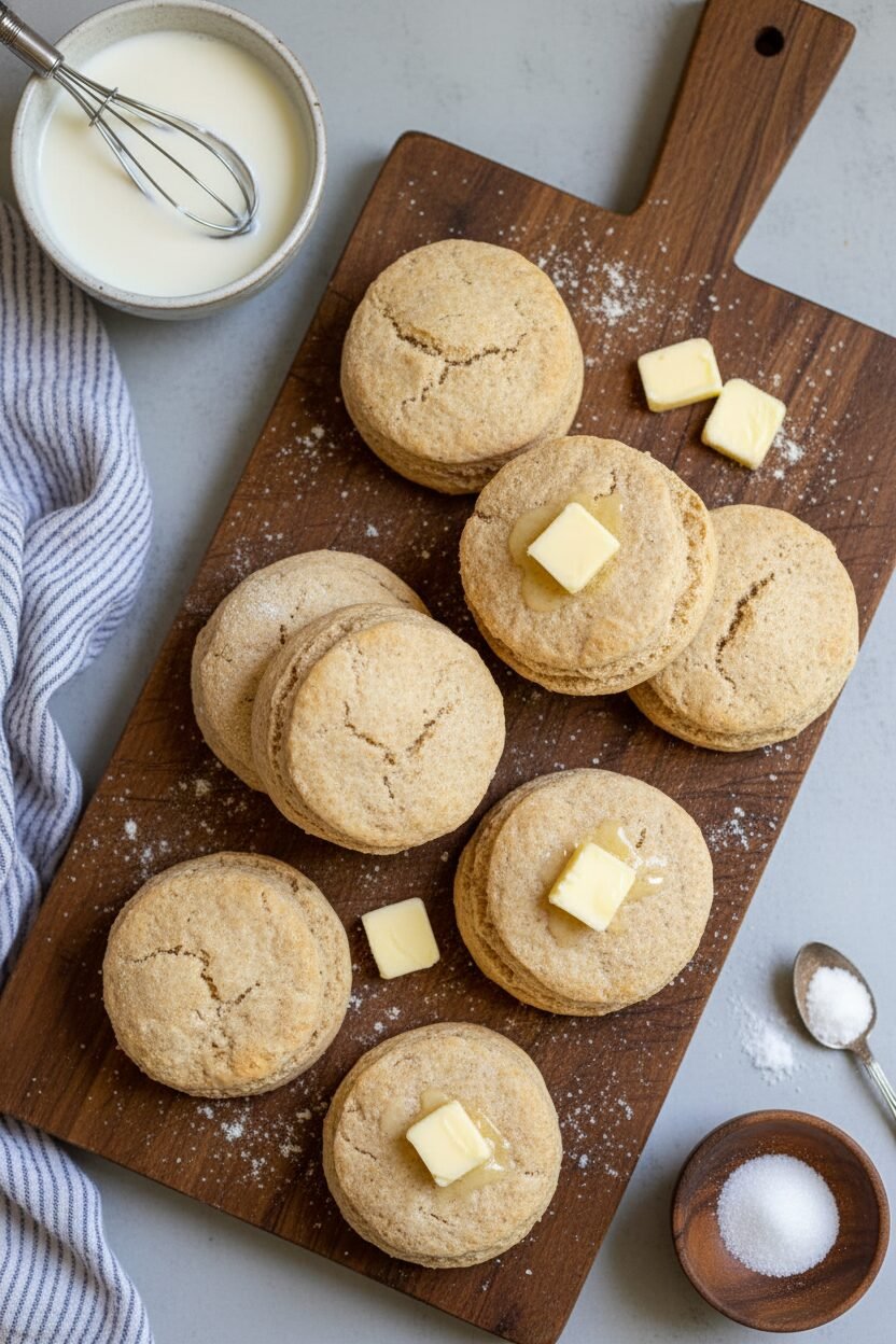 Whole Wheat Biscuits Made With Fresh Milled Flour