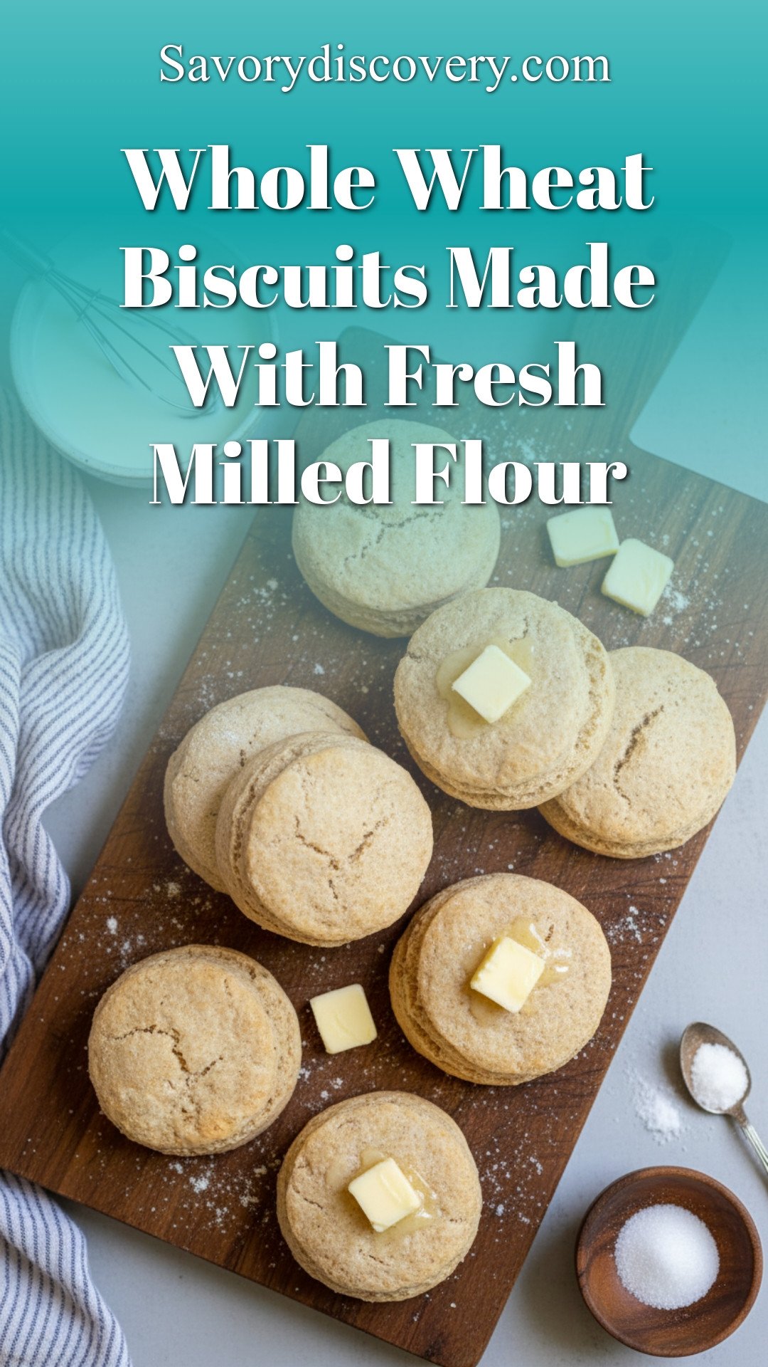 Whole Wheat Biscuits Made With Fresh Milled Flour