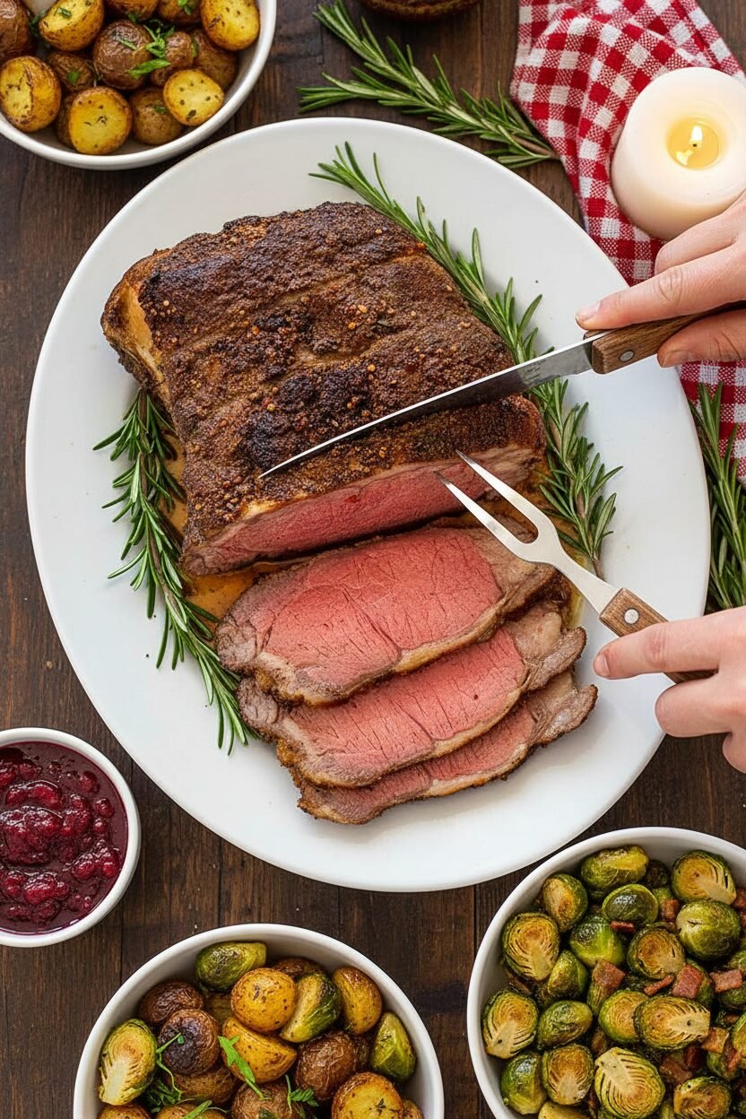 A Festive Strip Roast Holiday Centerpiece