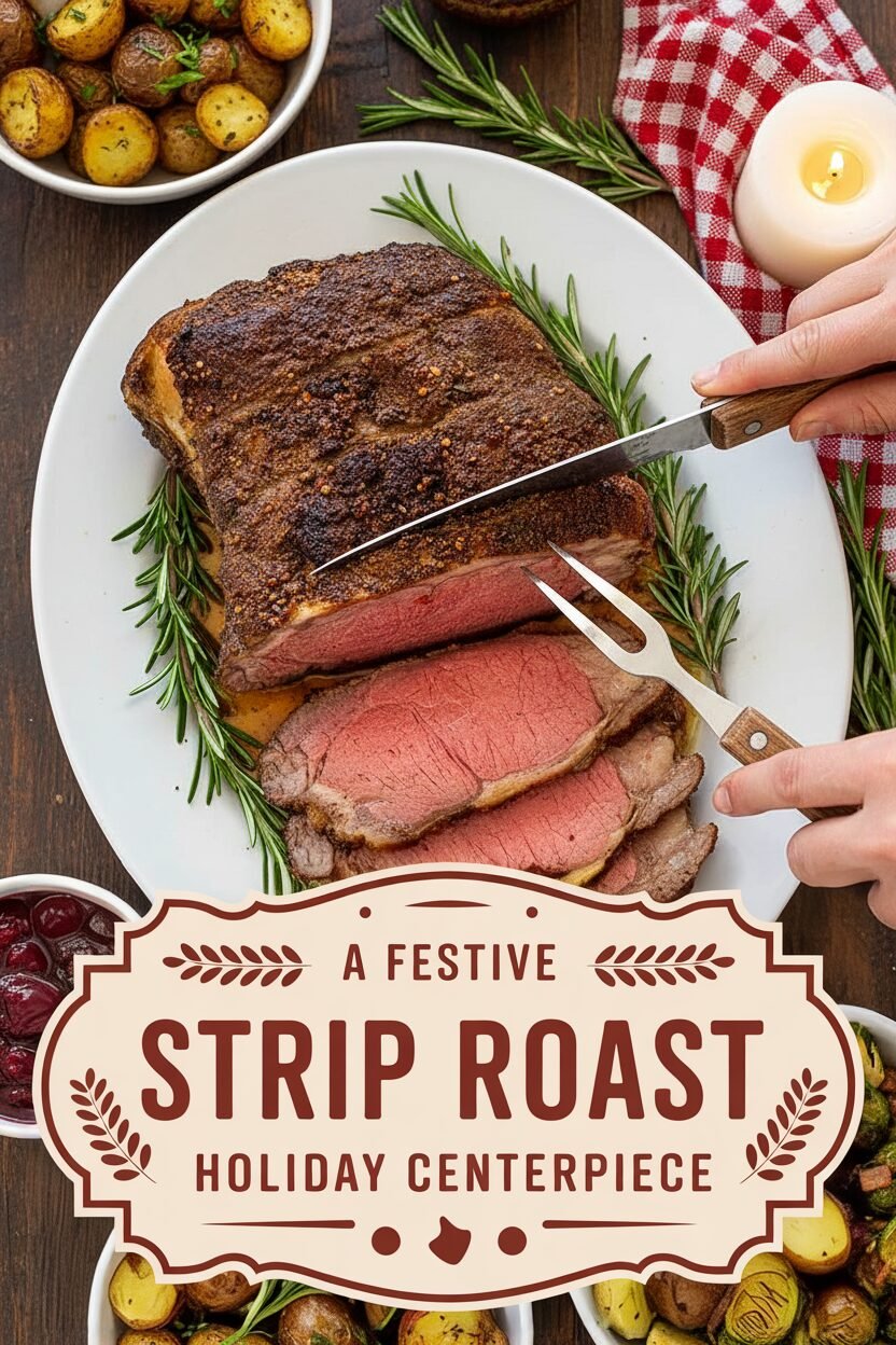 A Festive Strip Roast Holiday Centerpiece