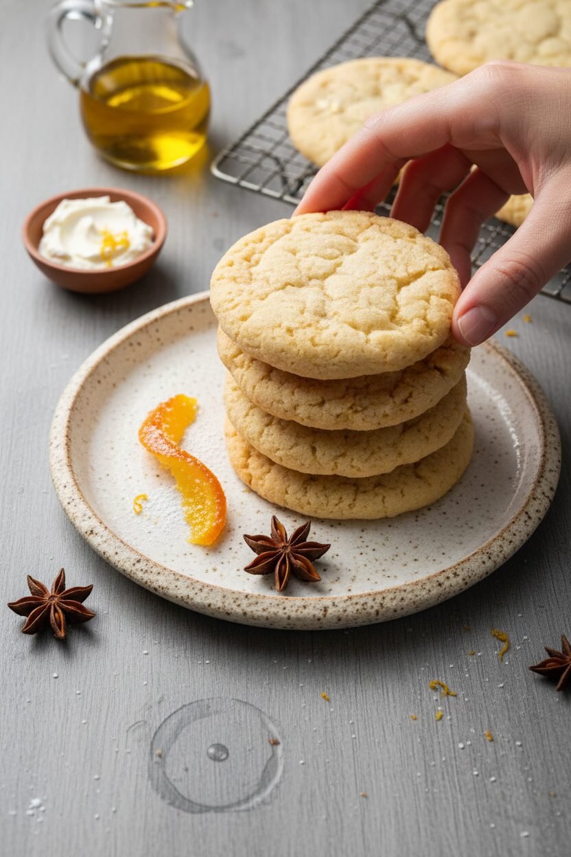 Anise Orange Olive Oil Sugar Crisps