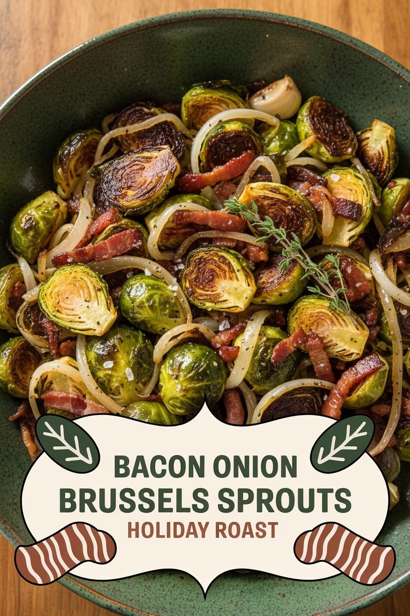 Bacon Onion Brussels Sprouts Holiday Roast