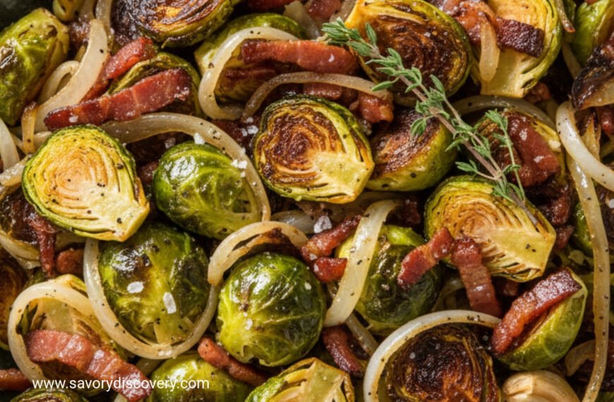 Bacon Onion Brussels Sprouts Holiday Roast