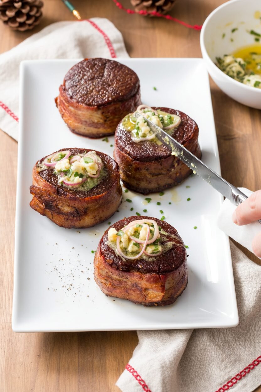 Bacon Wrapped Filet Mignon Holiday Feast