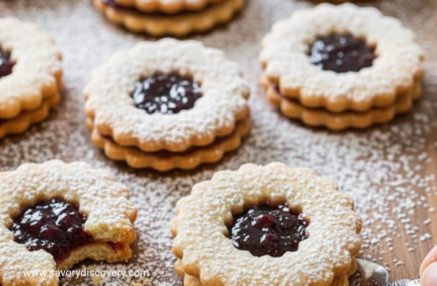Black Cherry Chocolate Linzer Stars