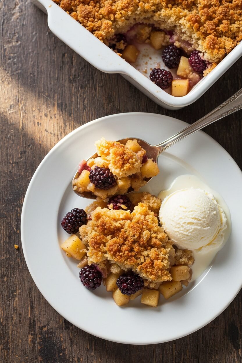 Blackberry Apple Yuletide Betty