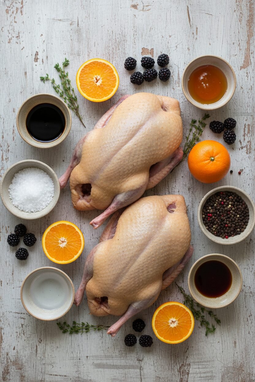 Blackberry Glazed Roast Duck for Christmas