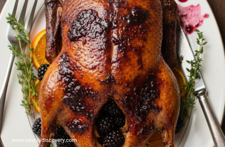 Blackberry Glazed Roast Duck for Christmas